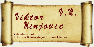 Viktor Minjović vizit kartica